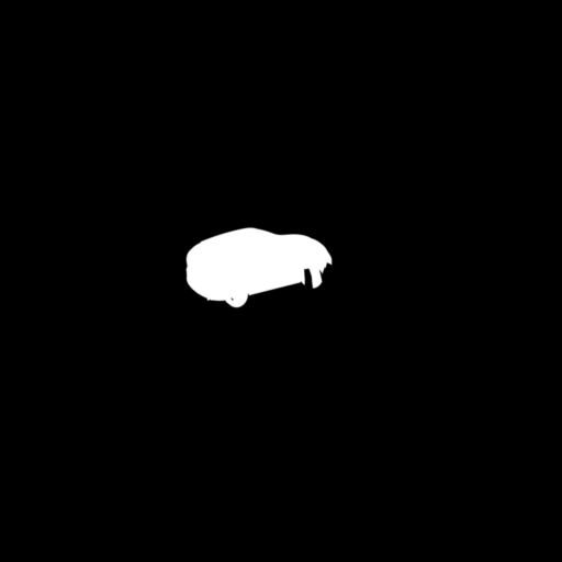 Binary vehicle mask for object detection training